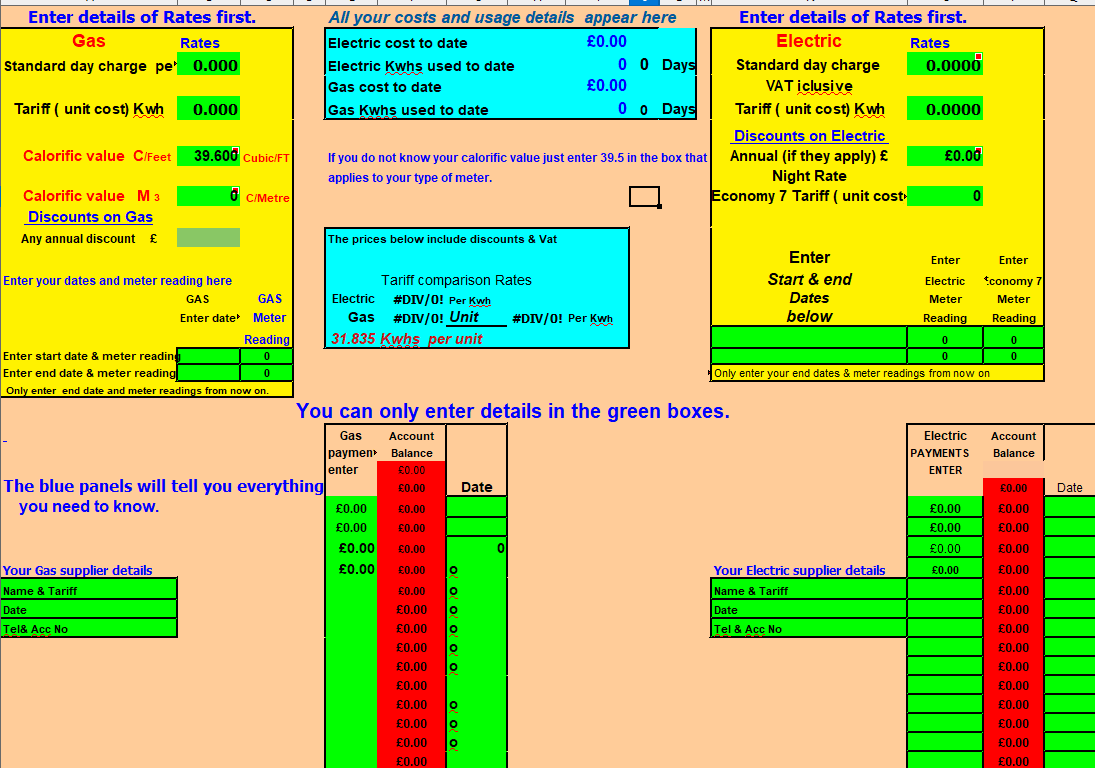 energybillcalculator – Calculate your home energy bill with this simple  spreadsheet calculator